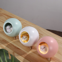 Veilleuse de bureau en ABS pour enfants Mini lampe de table décorative Usb pour chat