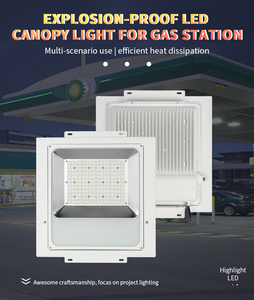 Luz LED Empotrada para Gasolinera de Aluminio Fundido a Presión de 50W 100W 120W 150W 200W 400W - Product Image 6
