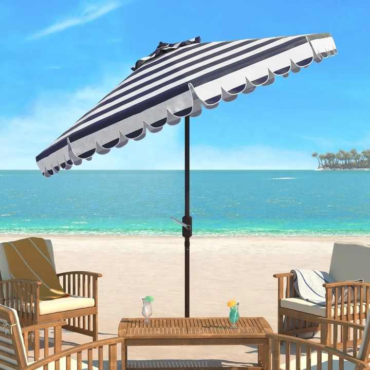 big square patio umbrella cafe PHI VILLA 15ft Large Outdoor with Base Included, Light Grey this umbrella combines elegance and practicality to enhance your outdoor lifestyle 2.2m Elegant Big Size Black