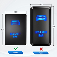 Skyearth Interruptor de botón LED de 12V con varios símbolos para barra de luz, interruptor de control central para coche Toyota
