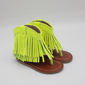도매 여자 프린지 끈 팬티 반짝이 샌들 어린이 카우보이 슬라이드 어린이 공주 신발 아기 유아 작은 아이 여름 플립 플롭 - Product Image 2