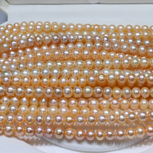 Collier de luxe simple en perles d'eau douce naturelles avec pendentif épais en forme de graine de melon, version chaîne clavicule de luxe léger - Product Image 4