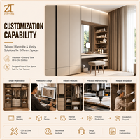 Majestic Zunteng Galerie d'habillement élégante en aluminium pour projet d'appartement contemporain, zone de planification de la décoration de la suite principale