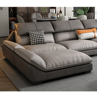 Nouveau Design Modernes Canapés et Divans en Tissu Microfibre, Ensemble de Canapé de Luxe Modulaire en Cuir pour Salon