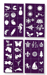 New Halloween cơ thể sơn Stencil nghệ thuật cơ thể con người hình xăm mẫu khuôn dán trang phục bên lễ hội mẫu - Product Image 6