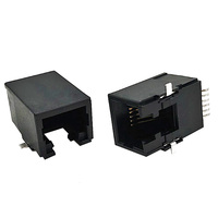 Coorle 5322 Connecteurs de prise téléphonique RJ45 à 90 degrés pour communication réseau, 6p6c 6 broches, SMT, à souder sur PCB, Femelle, 120 pièces/boîte