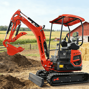 Mini-excavatrice INFRONT Kubota 1,5 tonne avec pelle rétrocaveuse et pince, Euro 5 CE EPA, pour jardin, ferme et usage domestique, livraison gratuite - Product Image 3