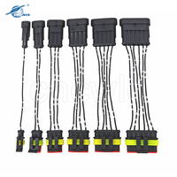 AMP 1.5series konektor tahan air pria wanita soket 1 2 3 4 5 6 Pin kawat otomotif Harness