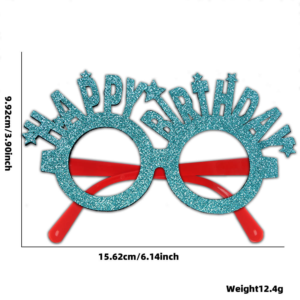 Blue birthday letters and stars