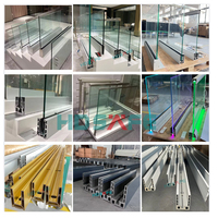 Projet de garde-corps en verre américain, terrasse, balcon, main courante, verre feuilleté 6+6 8+8, balustrade en verre, canal en U en aluminium, garde-corps de pont de centre commercial