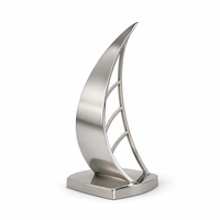 Trophée en métal polyèdre écologique, bronze, à facettes, formes pliées ascendent vers le haut, logo personnalisé UV, trophée de récompense, cadeaux pour salons professionnels