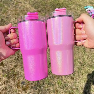 Gobelet isotherme scintillant pour enfants, 20 oz, avec poignée, pour sublimation, effet holographique - Product Image 5