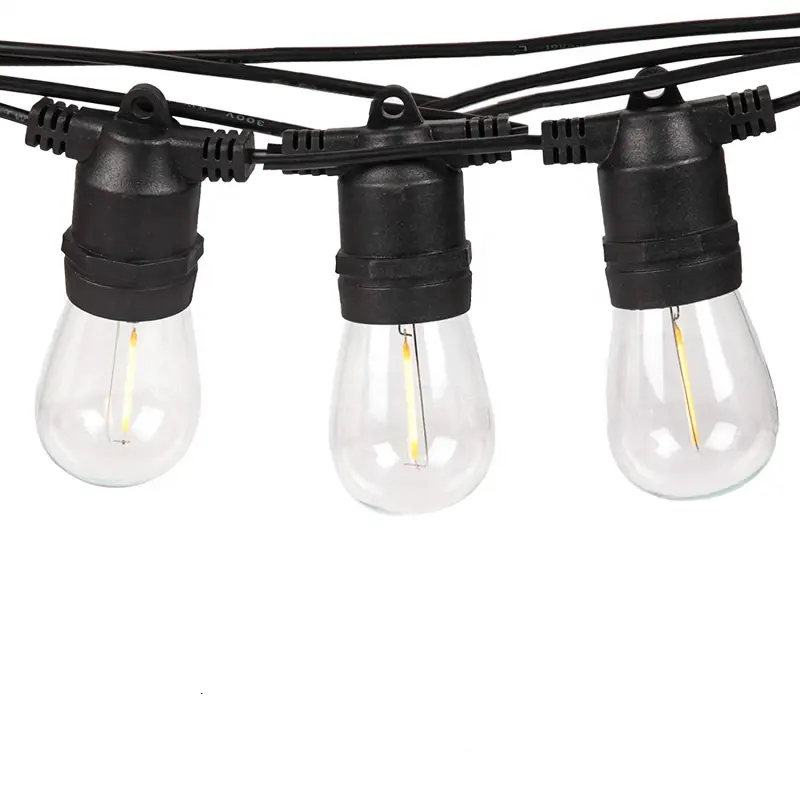 S14 LED Edison Dazzle Lights Tavern Patio Lamp String Décor de Noël intérieur et extérieur avec faible tension IP65