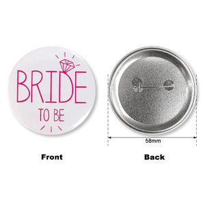 Broches et boutons décoratifs roses pour future mariée/équipe de la mariée, pour enterrement de vie de jeune fille et décorations de fête prénuptiale - Product Image 2