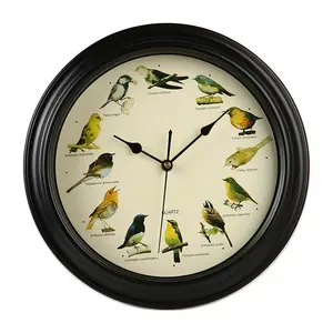 Hot Sale Modern Vintage 13 Inch Round Wall Clock Quartz Design <strong>Cuckoo</strong> Bird <strong>Call</strong> Music Needle Display Living Room Made Plastic - Product Image 2