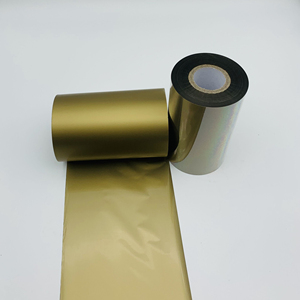 Ruban thermique de transfert de résine pour étiquettes de soin textiles lavables, 55 mm x 74 mètres, taille 30 x <span class=keywords><strong>50</strong></span>, pour ruban satiné couleur or - Product Image 2