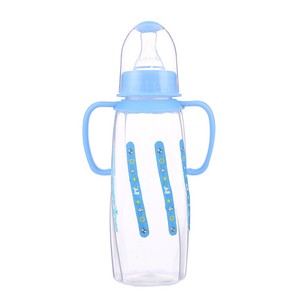 Vente chaude matériau sûr bpa livraison vert rose bleu <span class=keywords><strong>9</strong></span> oz mamelon lait bouteilles 280ml pp bébé <span class=keywords><strong>biberon</strong></span> avec poignée - Product Image 2