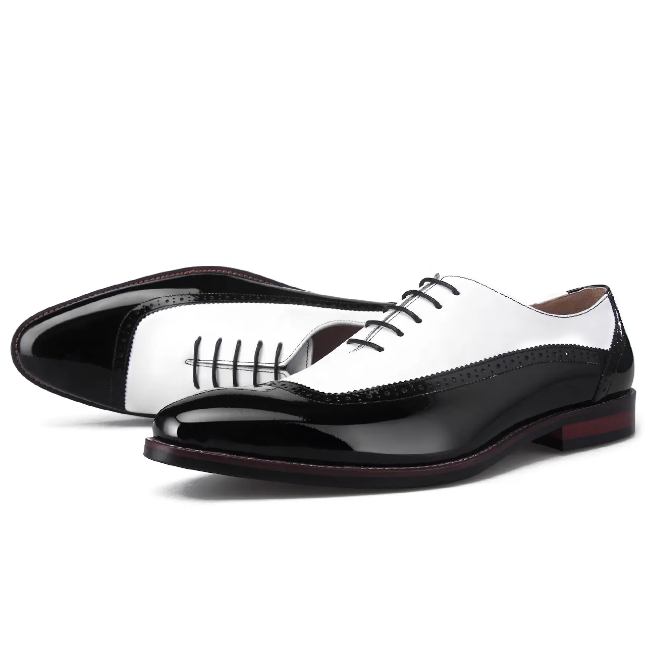 Party Wear Italian style Casual High Quality Fashion Italian Genuine Leather Oxford Business Brogue Men's Dress Shoes