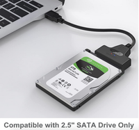 Konverter Eksternal Adaptor Hard Drive SATA Ke USB 3.0 Hingga 2.5 Inci SATA III untuk Transfer Data HDD SSD