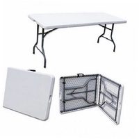 Nouvelle arrivée expédition rapide ensemble de table à manger pliante en plastique de 6 pieds facile à plier