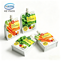 Pochette à fond plat avec bec verseur, impression en héliogravure de qualité alimentaire, pour jus de légumes, yaourt, gelée liquide, emballage pour aliments pour bébés
