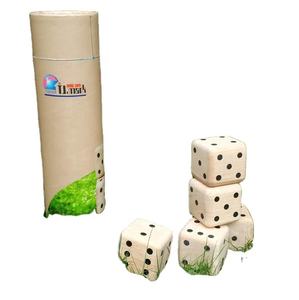 Juego de 6 dados de madera ecológicos y <span class=keywords><strong>Yatzy</strong></span> para juegos de jardín y juegos al aire libre/interior de más de 3 años - Product Image 6