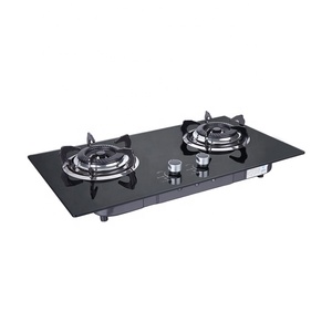 สินค้าคุณภาพสูง เตาแก๊สในตัว เตาแก๊ส 2 หัว เตาแก๊สด้านบนกระจก - Product Image 1
