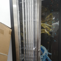 Porte accordéon commerciale de luxe en cristal PC, directement de l'usine, pour centre commercial, magasin, intérieur, coulissante, pliable, cloison, garage