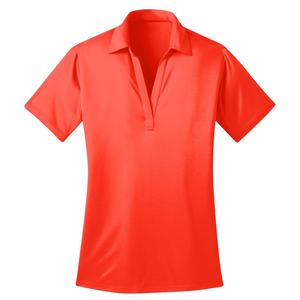 Camiseta Polo Deportiva de Trabajo para Mujer, 100% Poliéster, Cuello en V, Manga Corta, Color Neón, Uniforme Original - Product Image 2