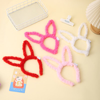 Serre-tête LED en peluche avec oreilles de lapin, 14 lumières LED clignotantes, accessoire capillaire en acier inoxydable pour femmes, idéal pour les fêtes et les costumes.