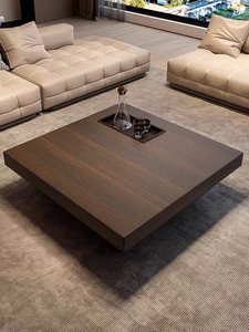 Set di Tavolini da Caffè e da Tè Moderni di Lusso per Soggiorno, <span class=keywords><strong>Design</strong></span> Quadrato con Piano in <span class=keywords><strong>Legno</strong></span> Massello, Durevoli - Product Image 3