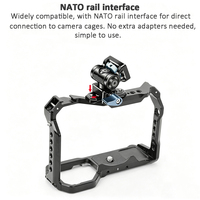 CHANDA 88232 Support de moniteur en alliage d'aluminium avec fixation à griffes, amortissement par came en spirale, rail NATO, pignon ARRI 1/4 pouce, inclinaison à 180 degrés, rotation à 360 degrés