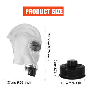 Masker Gas JM1 karet dapat dipakai ulang kustom masker <span class=keywords><strong>respirator</strong></span> Anti beracun 40mm dengan tangki Filter karbon aktif - Product Image 2