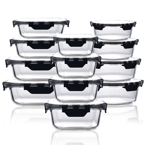 BPA trẻ em miễn phí Hộp Ăn Trưa thủy tinh thực phẩm lưu trữ container tiffin hộp Borosilicate thủy tinh thực phẩm lưu trữ container bát đặt với nắp - Product Image 5