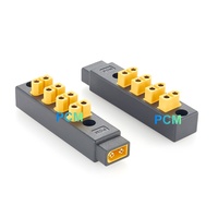 Hub de distribution d'alimentation XT60 à 4 ports, 1 mâle vers 4 femelles, 14AWG, répartiteur d'alimentation CC parallèle pour stockage d'énergie, batterie RC, panneau solaire