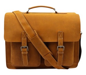 Bolsa de Cuero Clásica Hecha a Mano para Bicicleta, Ideal para Ciclismo de Turismo y Urbano, Bolsa Lateral Espaciosa con Diseño Retro Atemporal - Product Image 1
