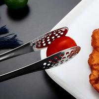 Penjepit Makanan Anti Panas dari Baja Tahan Karat Poles Cermin untuk BBQ, Salad, Roti, dan Penggunaan Dapur Sehari-hari