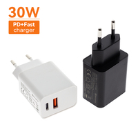 Chargeur mural double port 30W PD Merryking avec approbation CE ETL, chargeur rapide 30W, chargeur USB Type C pour iPhone
