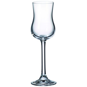 Ensemble de 2 verres à grappa transparents à pied pour servir les spiritueux - Product Image 1