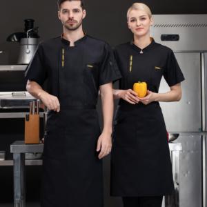 Haute Qualité Style International Uniforme De Chef Cuisine Manches Courtes Executive Chef Manteau Executive Chef Vestes - Product Image 3