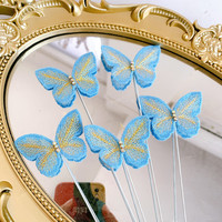 Décoration de gâteau en fer forgé style créatif, mini couronne de plumes en dentelle, motif cœur de fille, fournitures de décoration pour pâtisserie