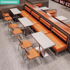 Ensembles de meubles de restaurant moderne commercial de nouveau style, banquette de luxe pour café et restauration rapide, canapé, chaises de salle à manger - Product Image 5
