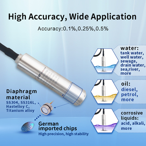 Wtssensor nhà máy RS485 Hart mức chất lỏng cảm biến độ sâu nước lỗ chân lông nước chìm máy phát áp lực thăm dò cảm biến mức độ - Product Image 2