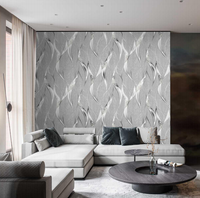 Panneau mural décoratif en PVC effet marbre, composite ondulé, imperméable et ignifuge, haute brillance, pour salon, hôtel et villa