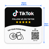 Étiquette NFC autocollante étanche avec code QR 100x100mm pour fenêtre, porte, comptoir, surface