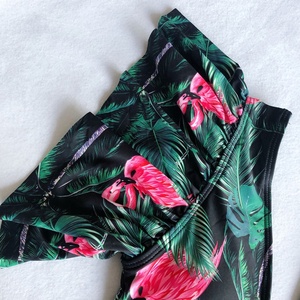 Traje <span class=keywords><strong>De</strong></span> baño <span class=keywords><strong>De</strong></span> una pieza con estampado <span class=keywords><strong>De</strong></span> hoja y Flamenco <span class=keywords><strong>para</strong></span> <span class=keywords><strong>Mujer</strong></span> <span class=keywords><strong>De</strong></span> Vikinis, Bikini con volantes y volantes - Product Image 3