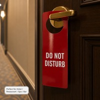 Colgadores de Puerta con Acabado Brillante, Venta al Por Mayor Directa de Fábrica, Impresión de Logotipo Personalizado, Calidad Premium para Servicio a Huéspedes de Hoteles de Primera Categoría