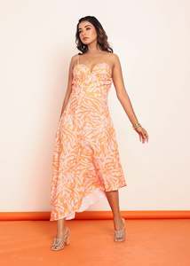 Robe longue imprimée avec bretelles réglables, robes décontractées pour femmes, en tissu léger, coupe confortable - Product Image 5