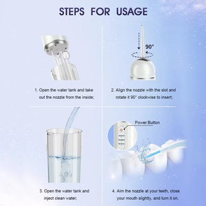 Irrigador Bucal Portátil Inalámbrico IPX7 para Blanqueamiento Dental, con 3 Modos y 4 Boquillas - Product Image 2