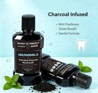 Siap Kirim Obat Kumur Arang Aktif Rasa Mint Segar Perawatan Mulut Rumahan Label Pribadi Pasokan Grosir